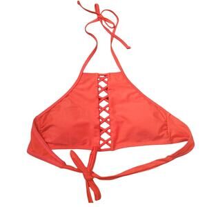 LIVE LOVE DREAM AEROPOSTALE HIGH NECK BIKINI TOP NEW WITHOUT TAGS MEDIUM RED